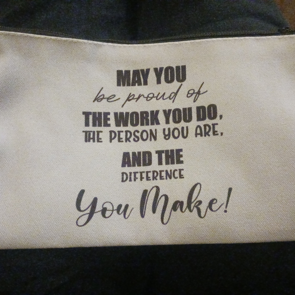 Inspirational Quote Canvas Pouch